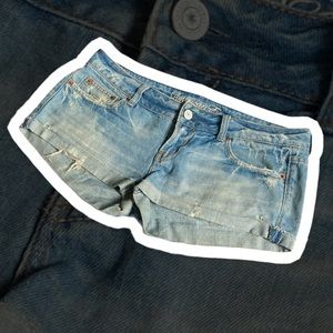 American Eagle Distressed Jean Shorts Booty Shorts